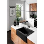 Chiuveta granit Pyramis AVANGARD 1B Square Black - imagine 3