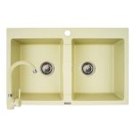 Set chiuveta granit SPARTA 2B & baterie BELLO - Wanilia
