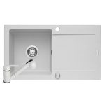 Set chiuveta granit LOTUS & baterie FIDO - White