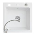 Set chiuveta granit ALYA 1B & baterie OSSIA - White