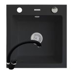 Set chiuveta granit ALYA 1B & baterie OSSIA - Carbon