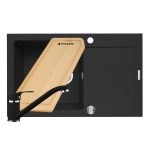 Set chiuveta granit SPARTA PLUS, baterie Asalia & Tocator - Carbon