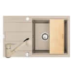 Set chiuveta granit SPARTA PLUS LUX, baterie FIDO & Tocator - Bej