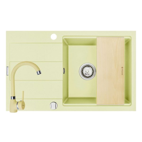 Set chiuveta granit SPARTA PLUS LUX, baterie BELLO & Tocator - Wanilia