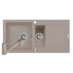 Set chiuveta Pyramis MIDO 100x50 1 1/2B1D & baterie FIDO - Beige