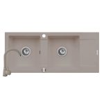 Set chiuveta Pyramis MIDO 116x50 2B1D & baterie BELLO - Beige