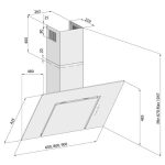 Hota Decorativa SQUARE Sticla Neagra 3423 - imagine 2