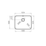 Chiuveta inox Pyramis RELIA 50x40 1B - imagine 2