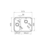 Chiuveta inox Pyramis RELIA 57x45 1 1/2B DR - imagine 2