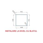 Chiuveta inox Pyramis ZERIA 46x45 1B - imagine 3