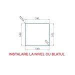 Chiuveta inox Pyramis ZERIA 56x52 1B - imagine 4