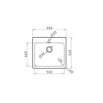 Chiuveta inox Pyramis ZERIA 56x52 1B - imagine 3