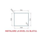 Chiuveta inox Pyramis ZERIA 58x52 1 1/2B DR - imagine 3