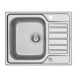 Chiuveta inox Pyramis FEDRA 62x50 1B1D SM - imagine 2