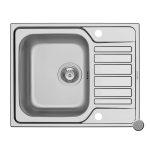 Chiuveta inox Pyramis FEDRA 62x50 1B1D LN