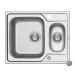 Chiuveta inox Pyramis FEDRA EXTRA 62x50 1 1/2B LN - imagine 2