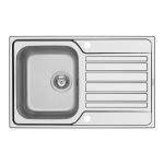 Chiuveta inox Pyramis FEDRA 79x50 1B1D SM
