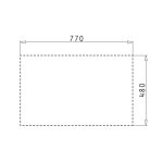 Chiuveta inox Pyramis FEDRA 79x50 1B1D SM - imagine 5