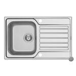 Chiuveta inox Pyramis FEDRA 79x50 1B1D LN