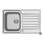 Chiuveta inox Pyramis FEDRA 79x50 1B1D LN - imagine 2