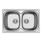Chiuveta inox Pyramis AURORA 79x50 2B SM