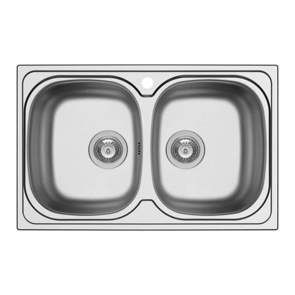 Chiuveta inox Pyramis AURORA 79x50 2B SM