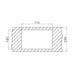 Chiuveta inox Pyramis AURORA 79x50 2B SM - imagine 3