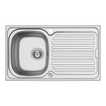 Chiuveta inox Pyramis AURORA 86x50 1B1D SM - imagine 2