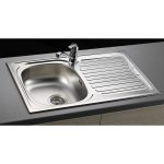 Chiuveta inox Pyramis AURORA 86x50 1B1D LN - imagine 3