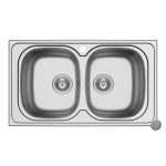 Chiuveta inox Pyramis AURORA 86x50 2B LN