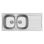 Chiuveta inox Pyramis AURORA 116x50 2B1D SM - imagine 2