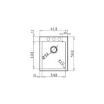 Chiuveta Granit ISTROS 41x50 1B Industrial Grey - imagine 2