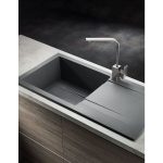 Chiuveta granit KARTESIO 79x50 1B 1D Black - imagine 4
