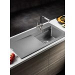 Chiuveta granit TEKTON 100x51 1B 1D DR Industrial Grey - imagine 4