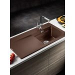 Chiuveta granit TEKTON 100x51 1B 1D DR Sand Beige - imagine 4