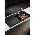 Chiuveta granit TEKTON 100x51 1B 1D ST Black - imagine 4
