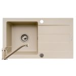 Set chiuveta granit SPARTA 1B 1D & baterie ASALIA - Beige