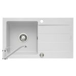 Set chiuveta granit SPARTA 1B 1D & baterie ASALIA - Snow