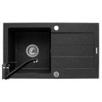 Set chiuveta granit SPARTA 1B 1D & baterie ASALIA - Black