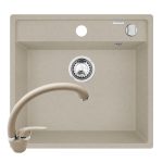 Set chiuveta granit ALYA 1B 53x50 & baterie OSSIA Sand Beige