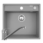 Set chiuveta granit ALYA 1B 53x50 & baterie ASALIA Grey