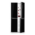 Side by Side Pyramis FSO199 Multi Door Black Glass - imagine 2