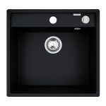 Set chiuveta granit ALYA 1B 53x50 & baterie ASALIA Carbon - imagine 2