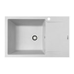 Chiuveta soft compozit Pyramis MAGNIFICA Durothek 1B1D ST White