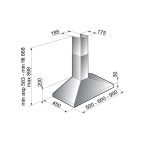 Hota decorativa Pyramis Square Chimney ELETTA - imagine 2