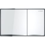 Geberit Sigma60 clapeta de actionare dubla, coplanara, sticla, alb lucios