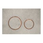 Geberit Sigma21 clapeta de actionare dubla gri beton, detalii rose gold