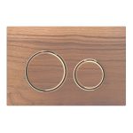 Geberit Sigma21 clapeta de actionare dubla nuc american, detalii rose gold