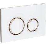 Geberit Sigma21 clapeta de actionare dubla sticla alba, detalii rose gold - imagine 3