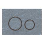 Geberit Sigma21 clapeta de actionare dubla ardezie mustang, detalii negre cromate
